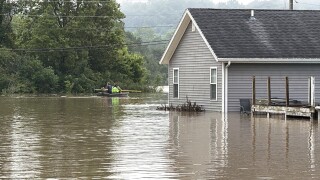 Flooding in Laurel Indiana