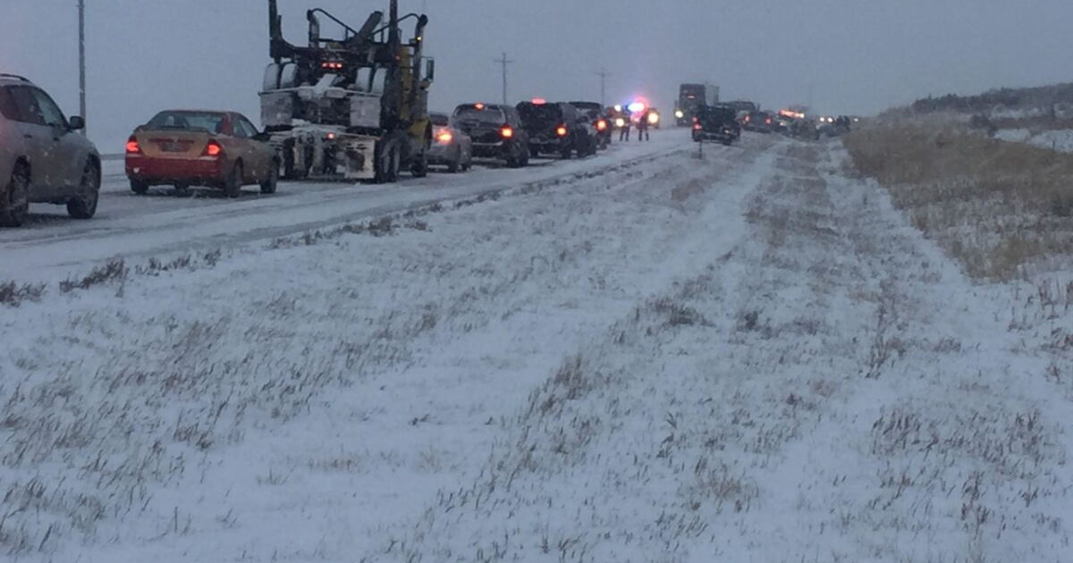 Heavy snow and icy roads have created hazardous driving conditions