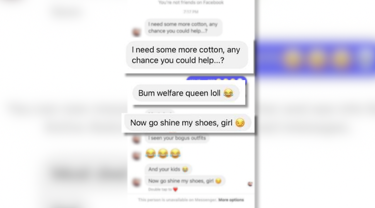 Racist and Derogatory messages sent on Facebook