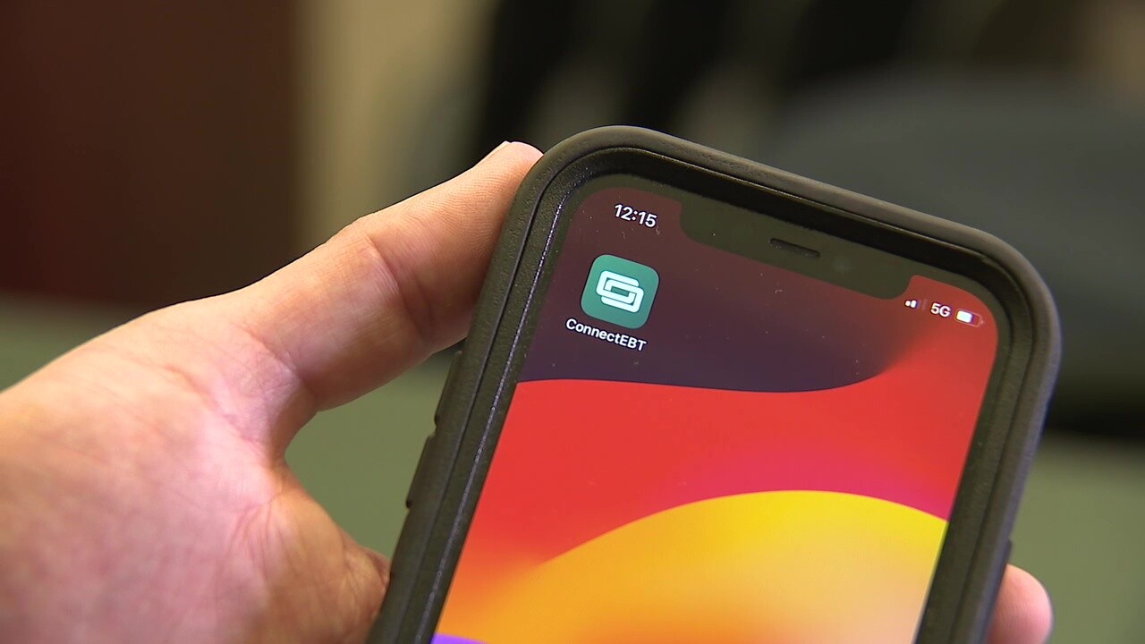 Ohio Investigative Unit agent Bob Boldin demonstrates how the ConnectEBT mobile app works.