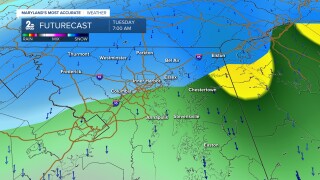 Tuesday snow chance