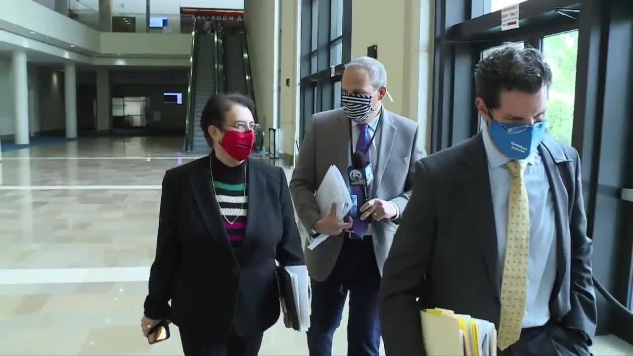 Michael Buczyner questions Dr. Alina Alonso in January 2021