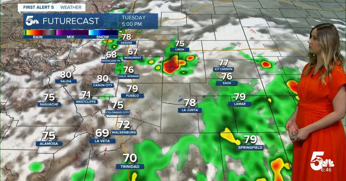 The threat of strong thunderstorms lingers through mid-week in Colorado