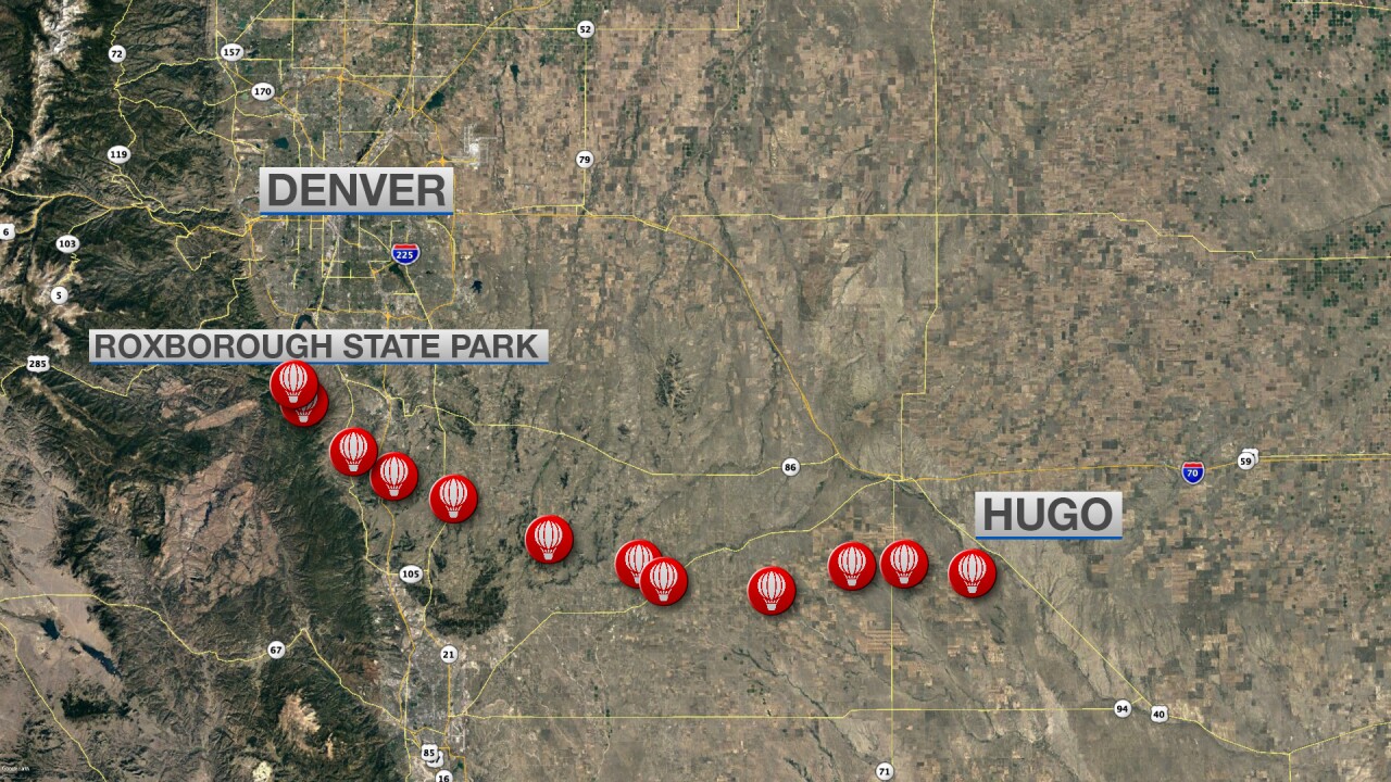 High Altitude Balloon Launch Path Across Colorado