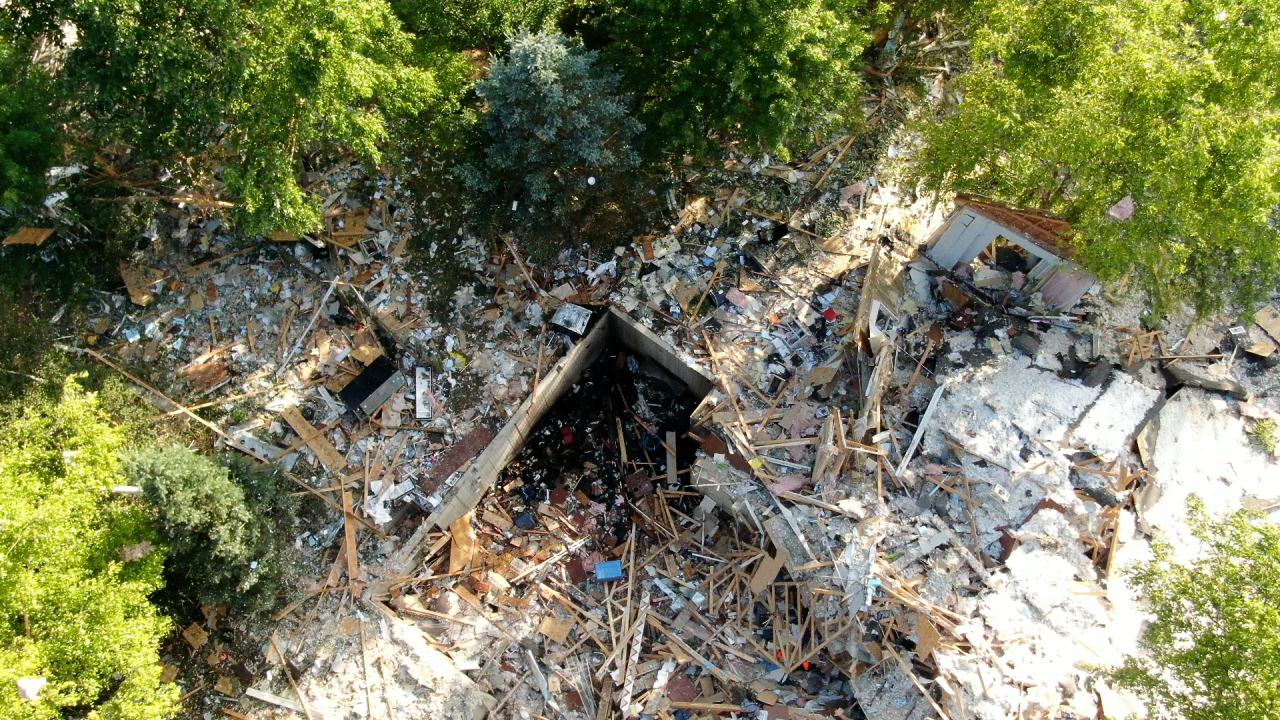 house explosion in rural Walworth county