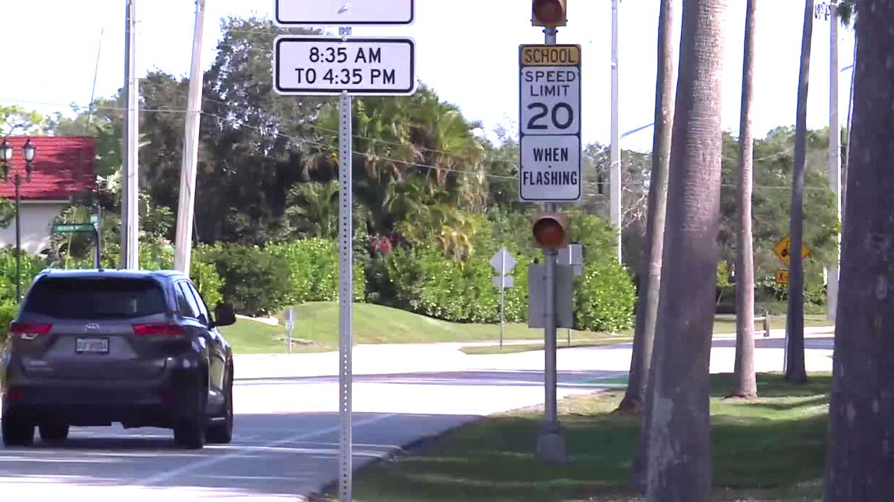 School speed zone in Wellington