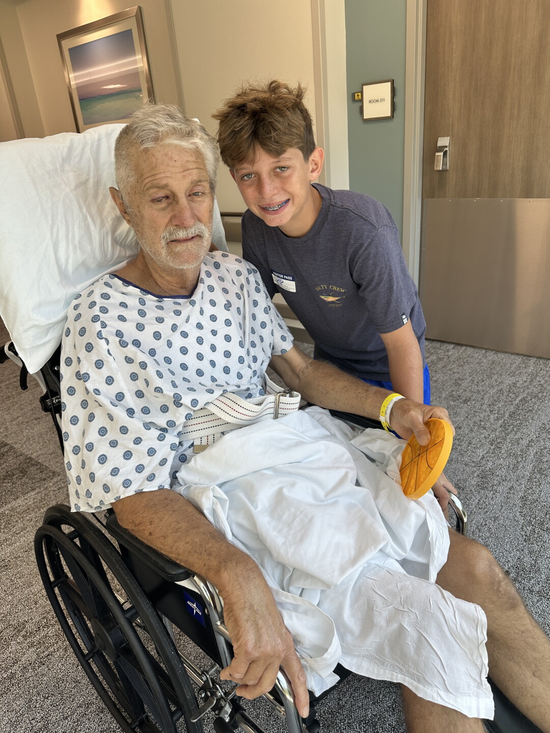 Terry Williams with family at the hospital. Credit: Cassidy Williams Barrett. 