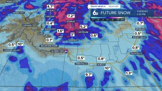 Snowfall through Tuesday afternoon