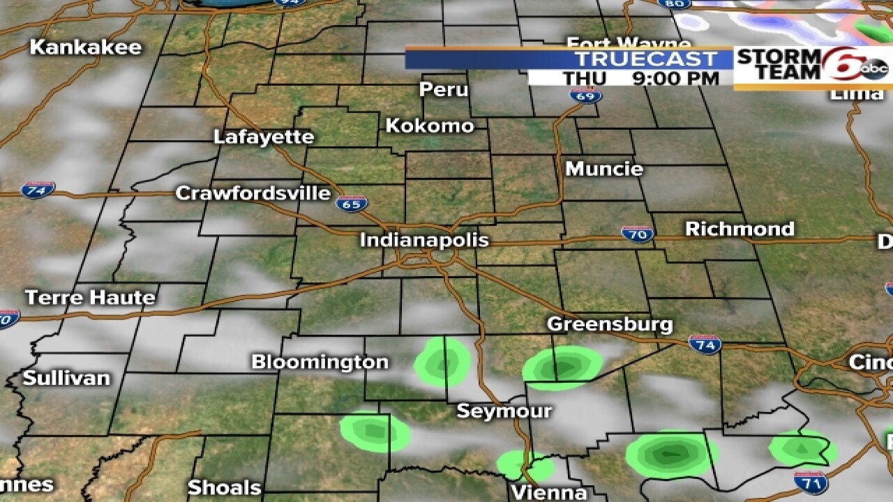 TIMELINE: Scattered showers all day Thursday
