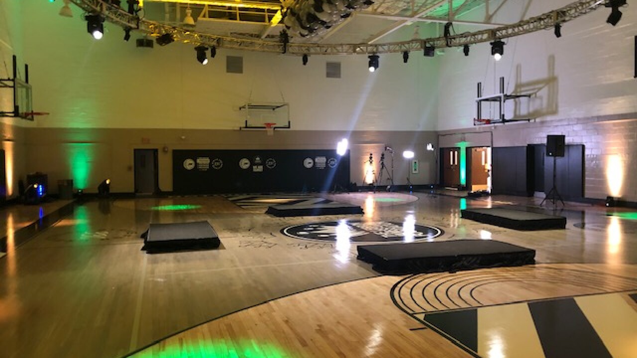 LeBron's foundation unveils renovated Akron gymnasium
