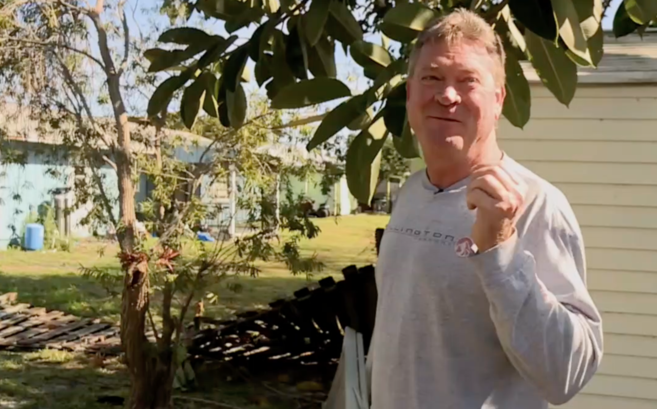 Irwin Banks van window blown out tornado 01172024