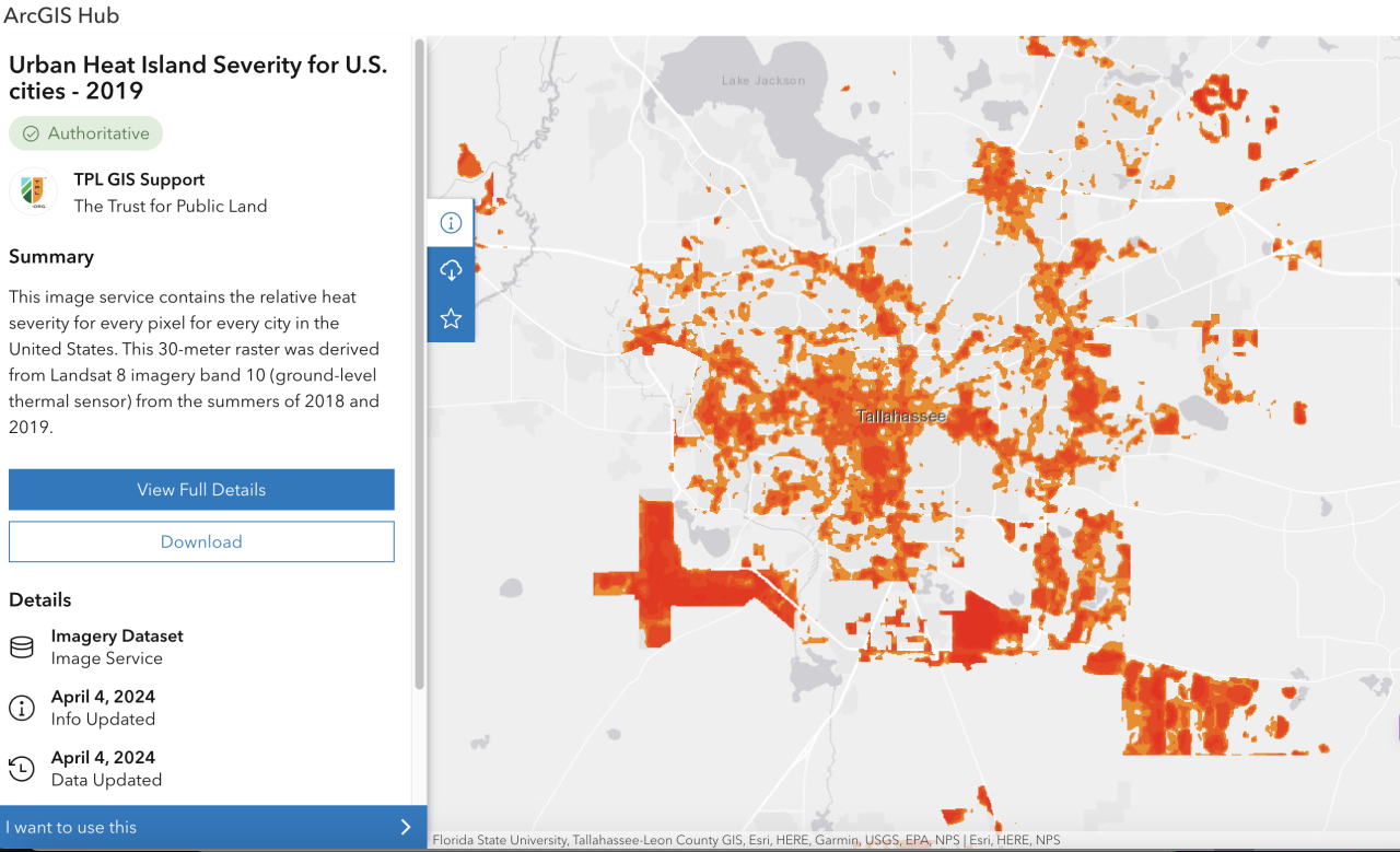 Urban Heat Island Severity