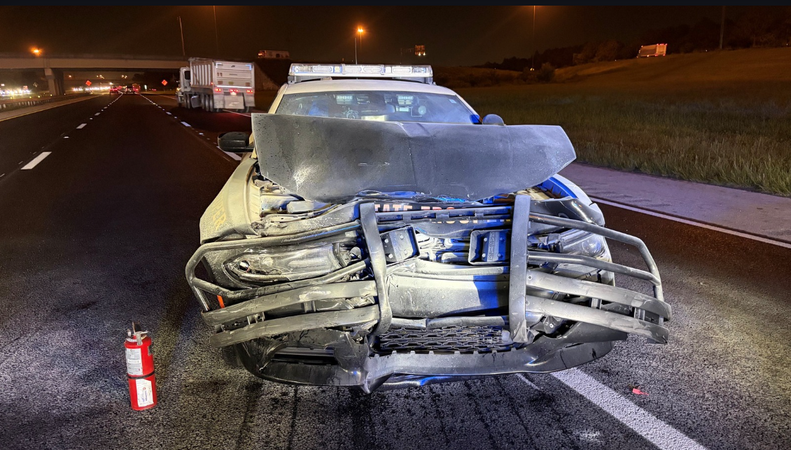 I-4 and lost control of his vehicle and crashed into the FHP vehicle