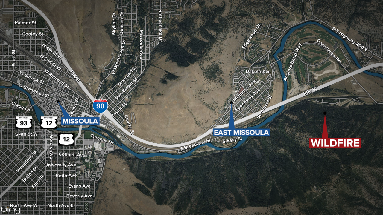 Deer Creek East Missoula Fire Map