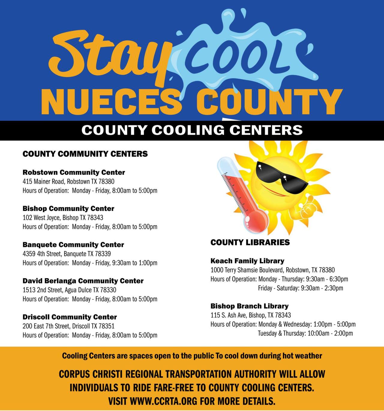 Nueces County Cooling Centers