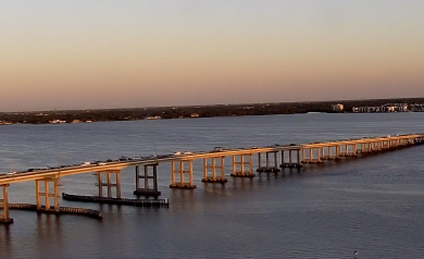 Caloosahatchee Bridge on Monday morning