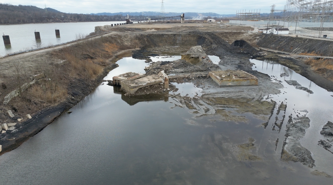 The former coal power plant site at Tanner's Creek in Lawrenceberg, Indiana.
