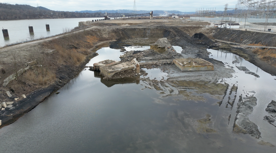 The former coal power plant site at Tanner's Creek in Lawrenceberg, Indiana. 