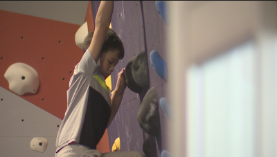 Snow day at Rendezvous climbing gym