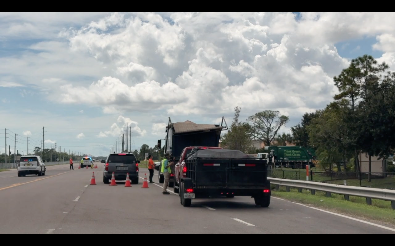Vehicles being turned away at the Pinellas County Solid Waste Disposal Complex