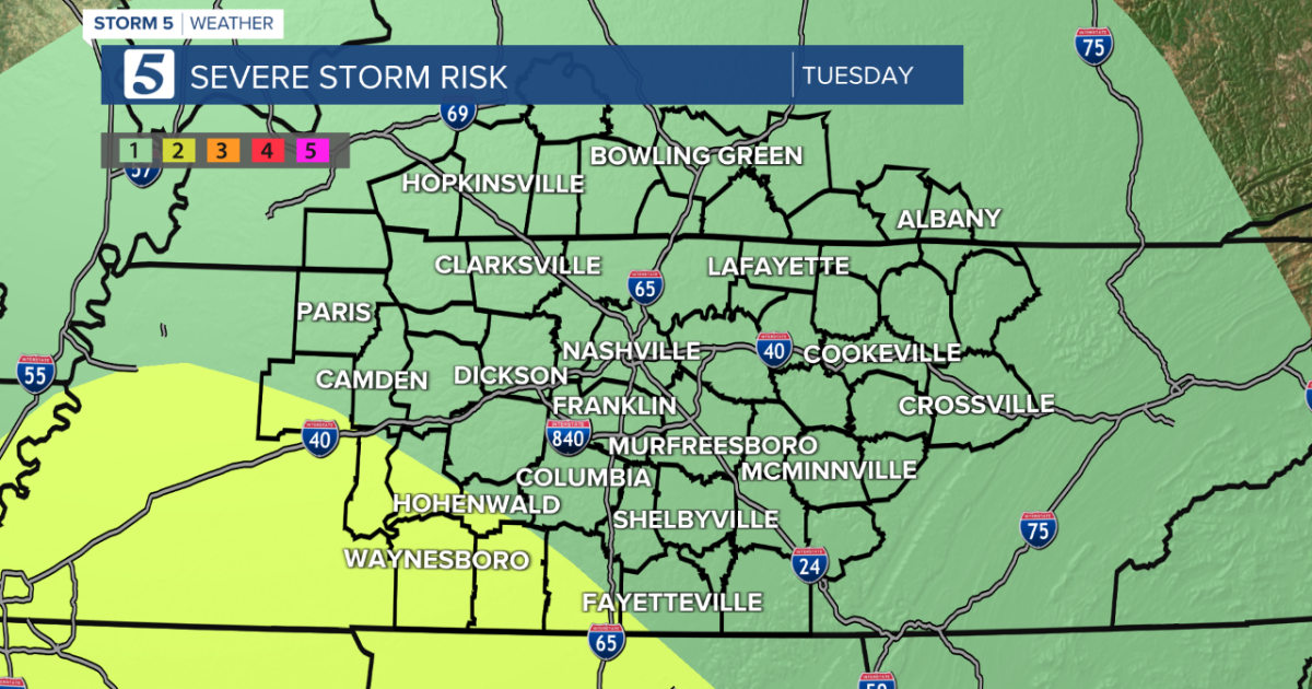 Storm 5 Alert called for damaging wind, isolated tornadoes on Tuesday