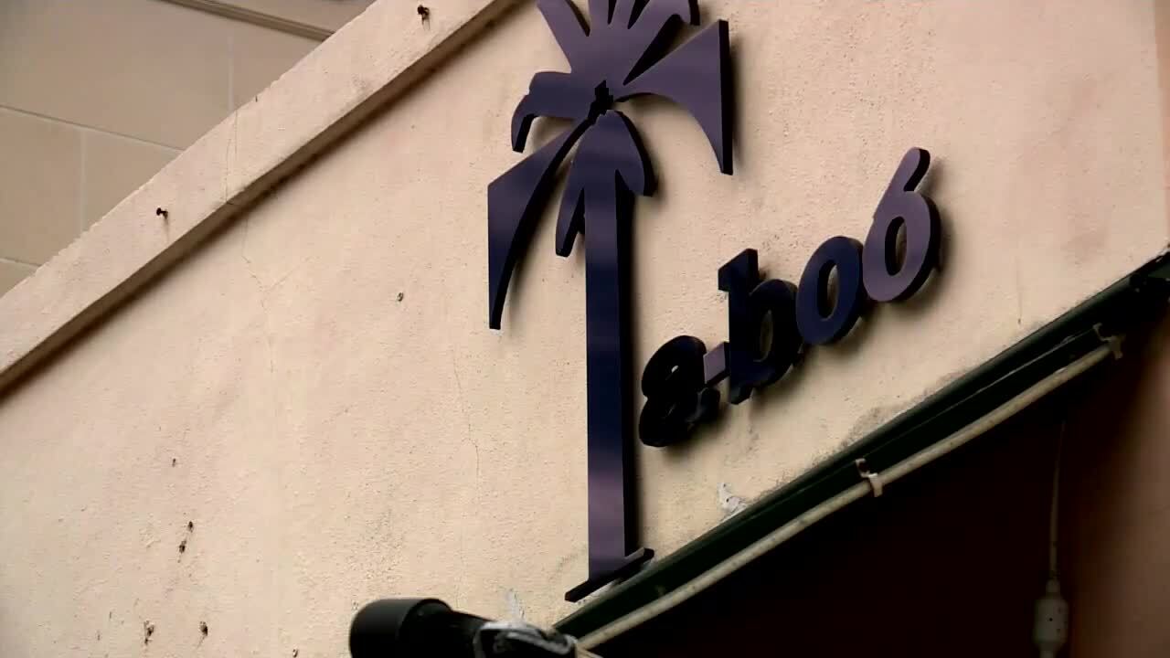 Ta-boo restaurant sign, March 16, 2023