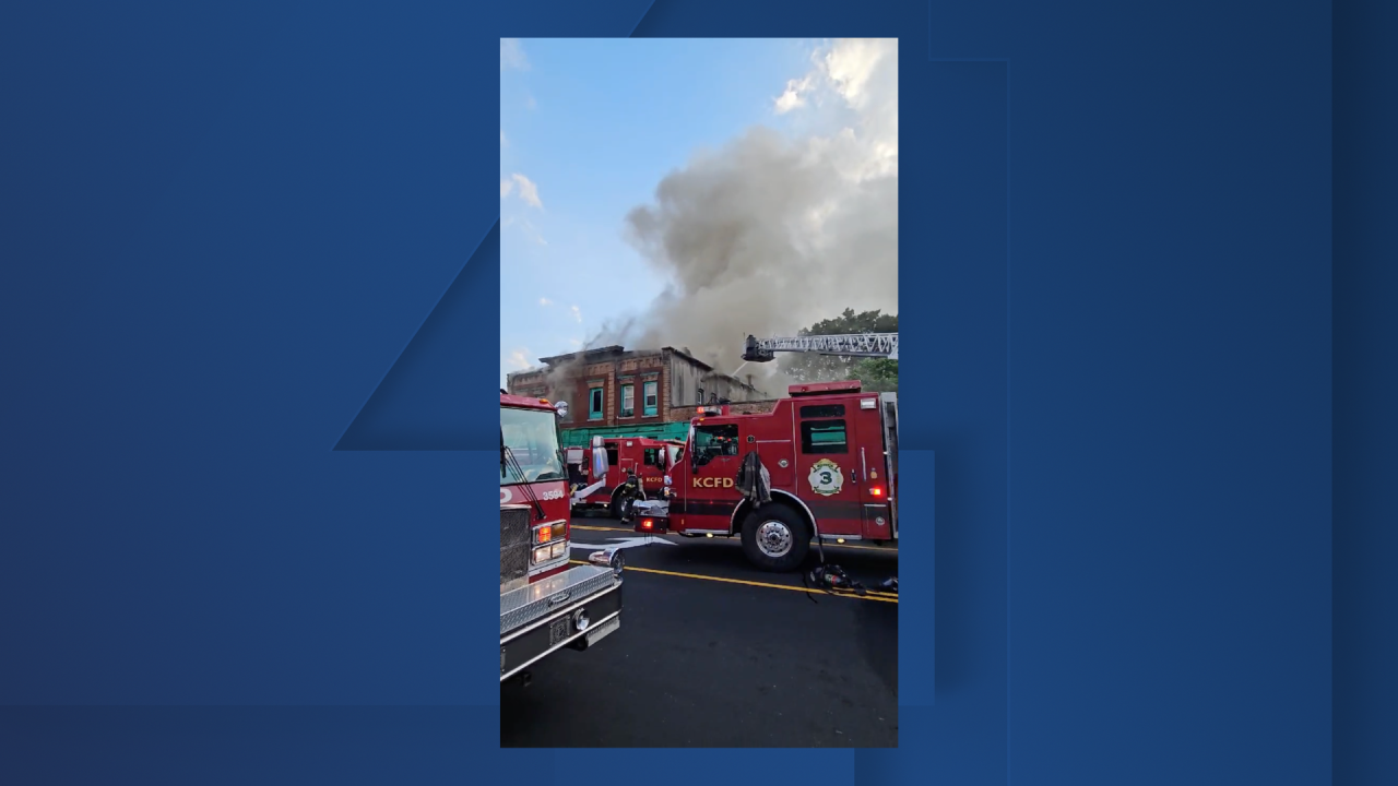 Kansas City, Missouri, Fire Department working structure fire at 26th, Prospect