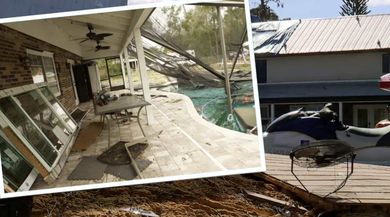 storm damage from Milton at Alfred and Erin Ross home in Fort Pierce