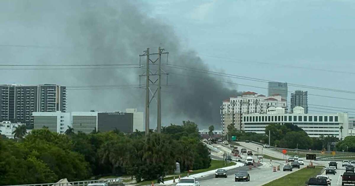 Large smoke visible in downtown West Palm Beach is from fire department training, officials confirm