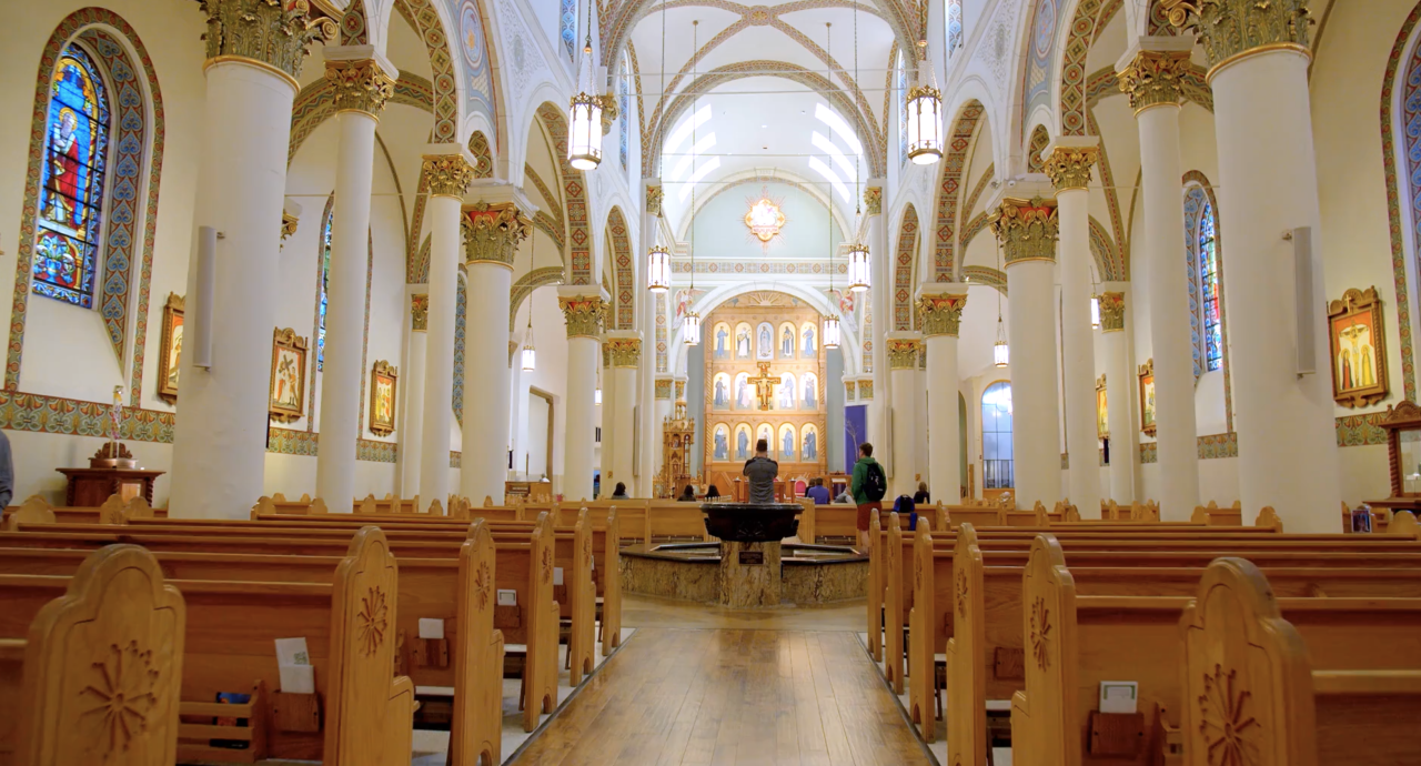 Inside the Cathedral Basilica of St. Francis, Santa Fe Church.