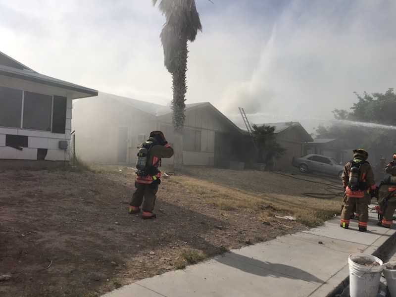 Family of 5 displaced, 2 injured in Las Vegas house fire