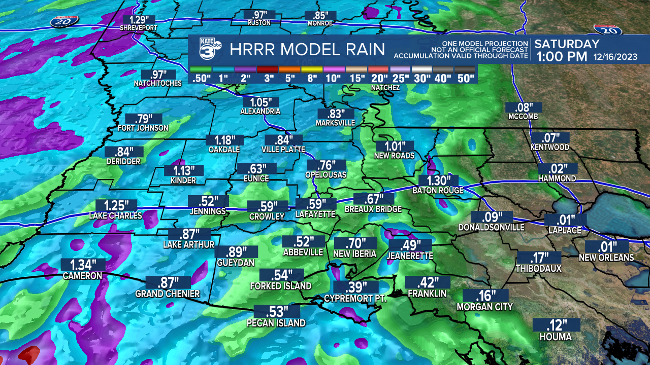 Extended HRRR Accumulation Acadiana.png