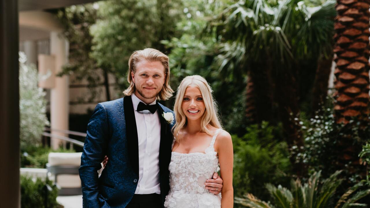 VGK's William Karlsson weds 'Bachelor' alum Emily Ferguson