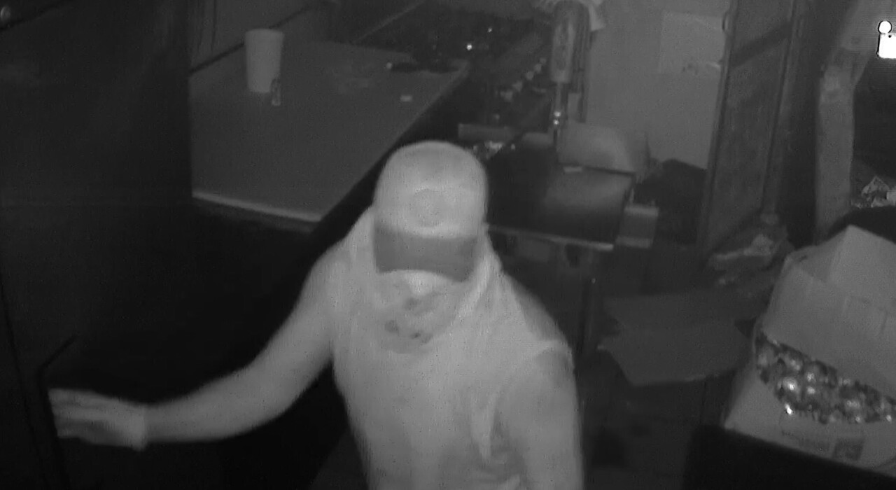 The thief was seen on camera stealing steaks from the restaurant.