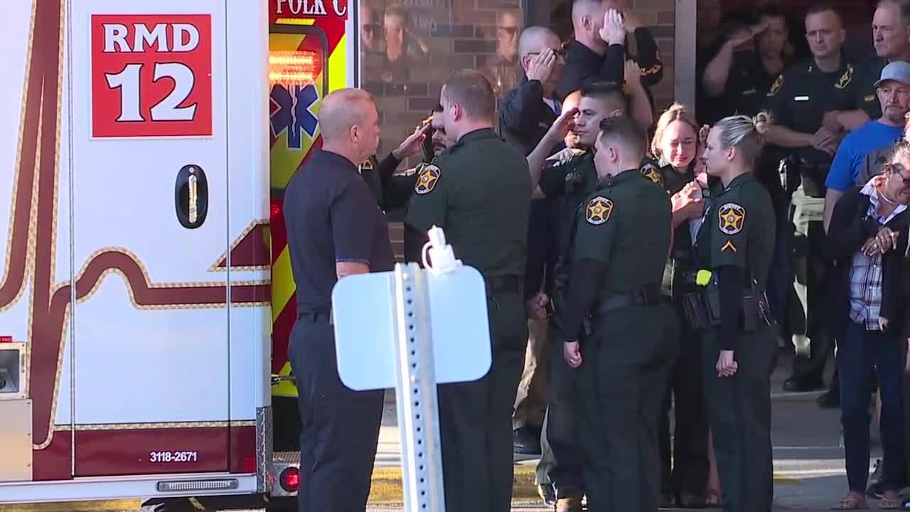 Polk County deputies salute colleague killed while serving warrant