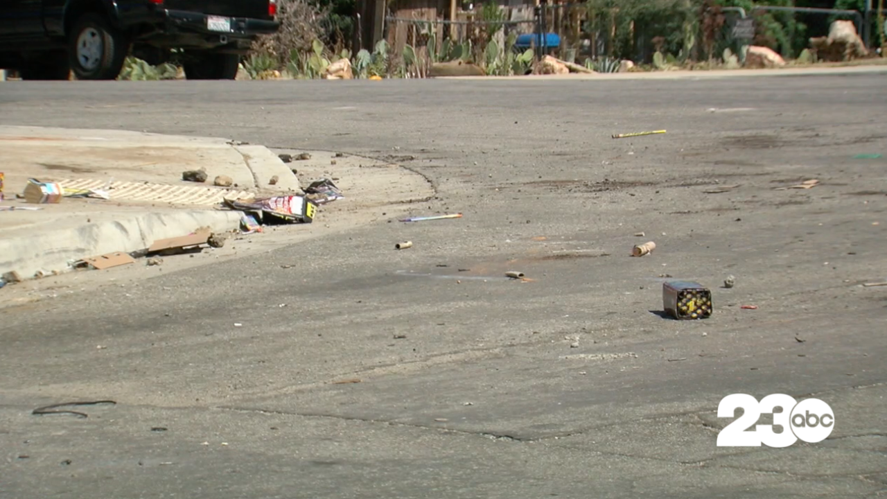 Fireworks Debris in Bakersfield