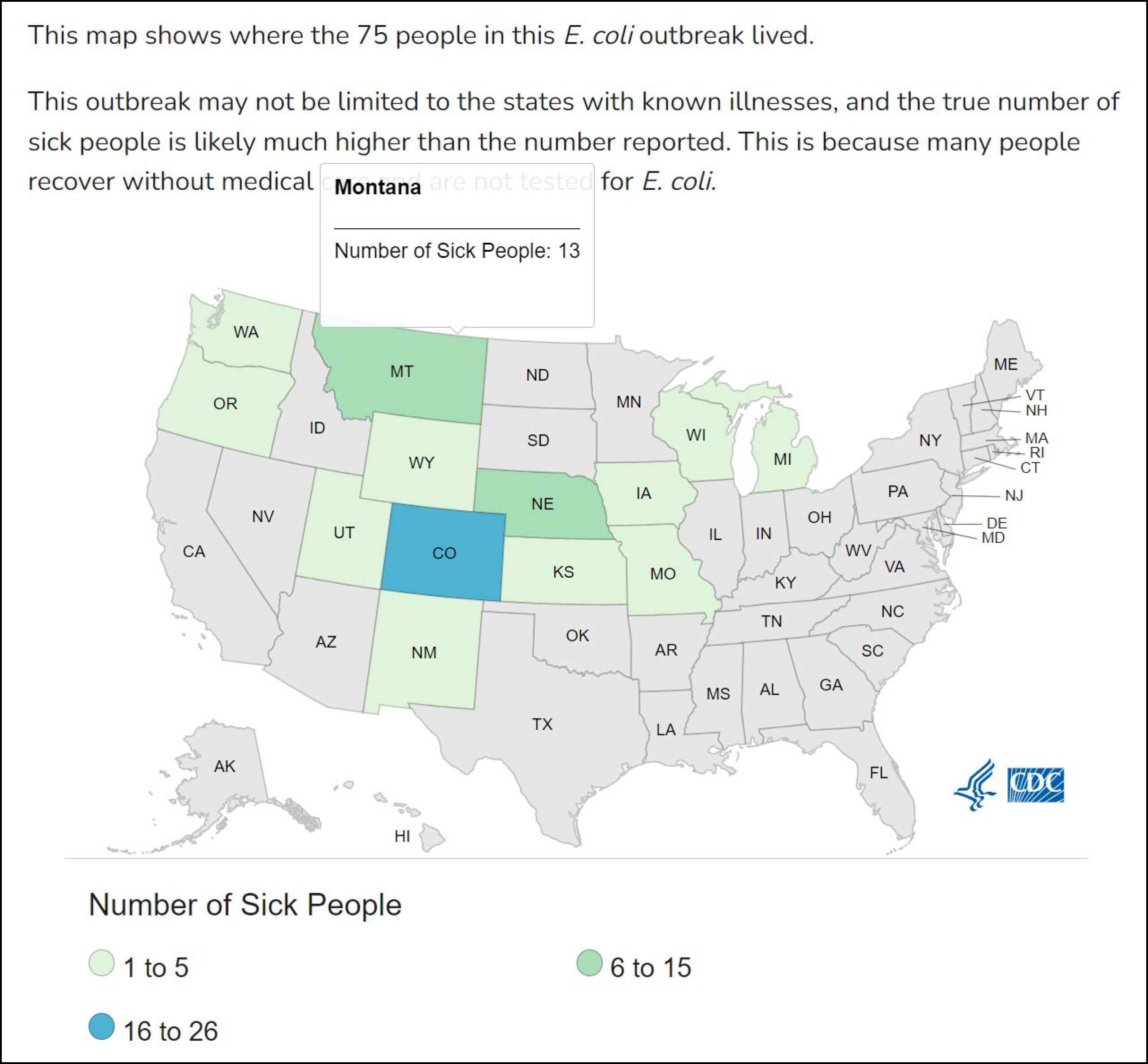 E. coli outbreak linked to more illnesses in Montana