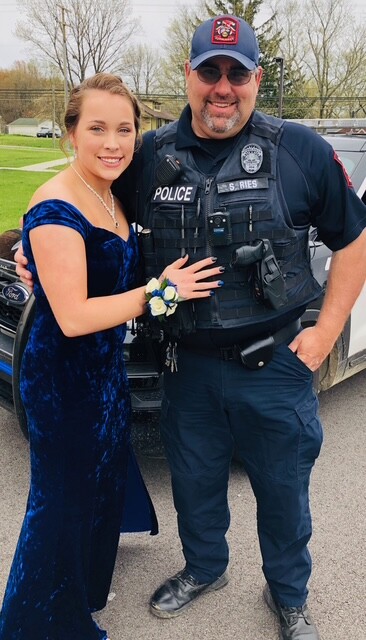 Sgt. Scott Ries with one of his daughters