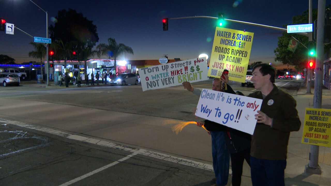 Grover Beach water rate increase protesters