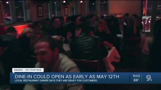 Restaurant dine-in service could open May 12