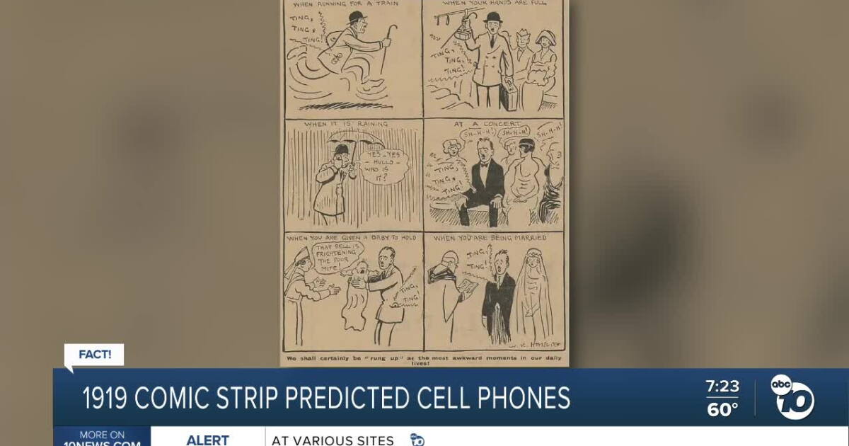 Comic Panel Cell Phone Fact or Fiction: 1919 comic strip predicted cell phones?