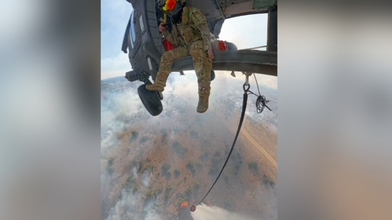 idaho national guard water drops big grass fire