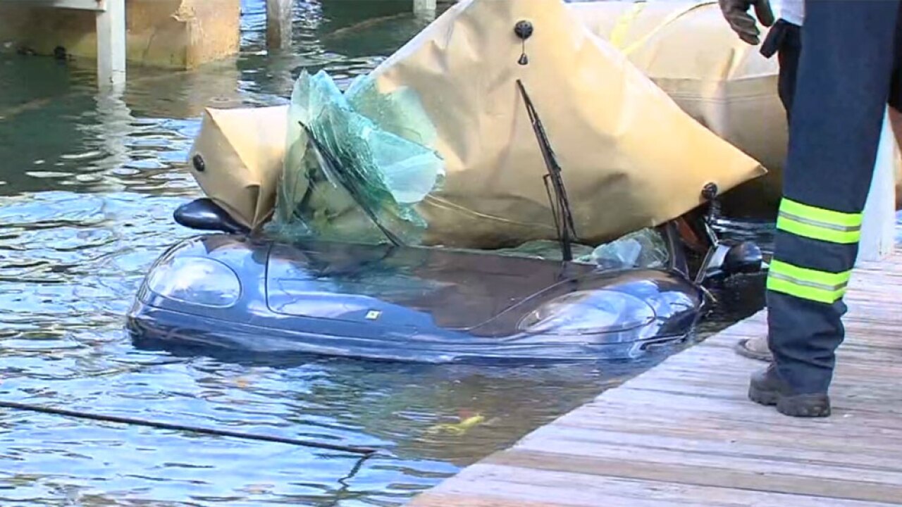 Man Drives Ferrari Off Florida Dock