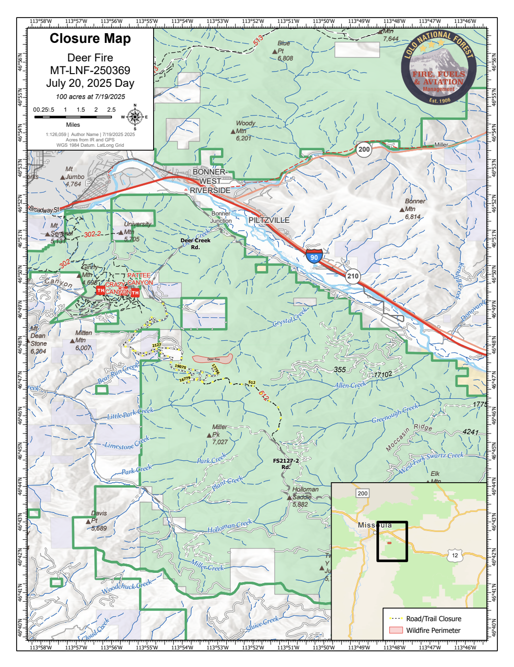 Deer Fire Road Closures