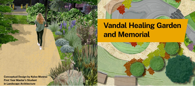 Conceptual design for the Vandal Healing Garden