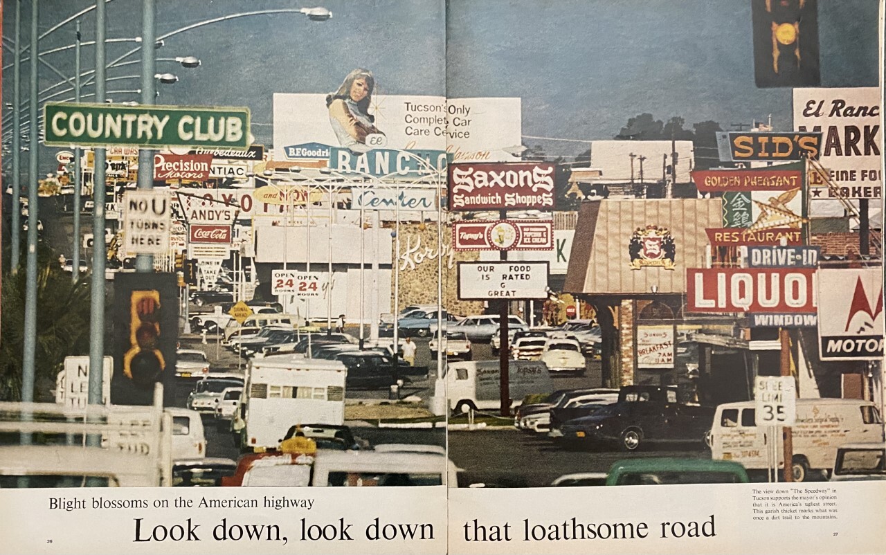LIFE magazine photo calling Speedway the ugliest street in America.