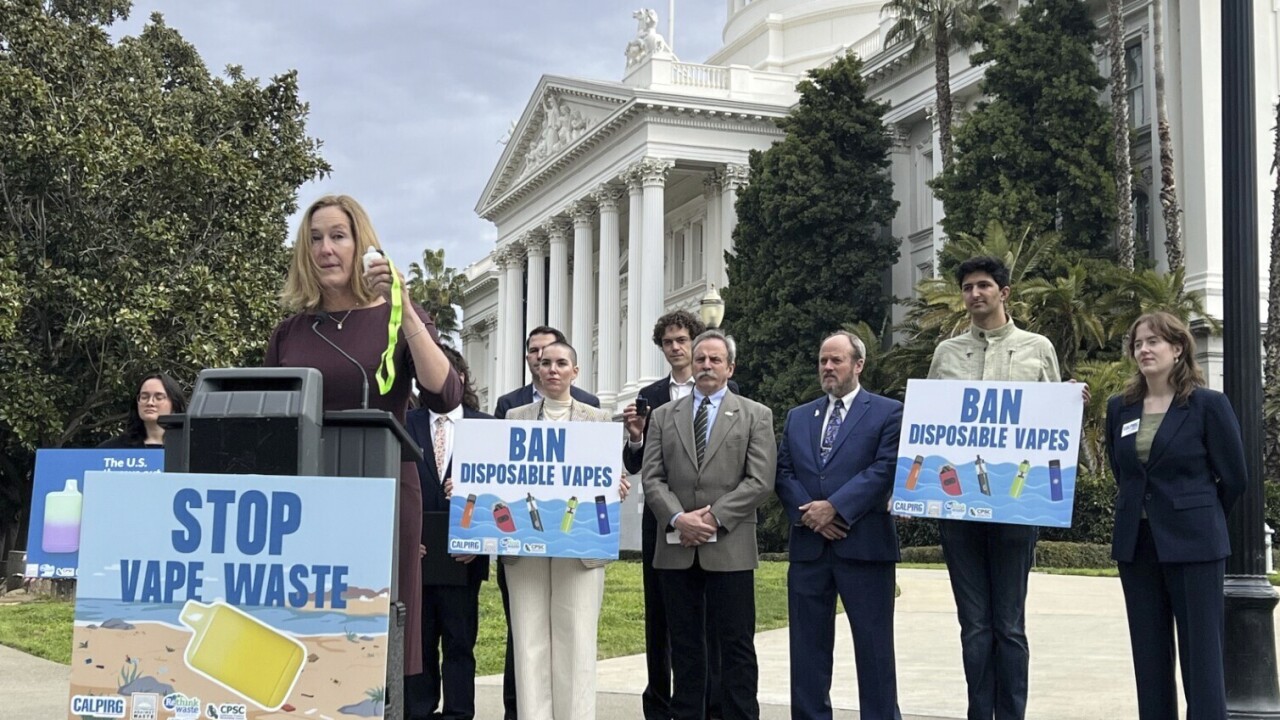 California lawmakers propose bill that would ban sale of disposable e-cigarettes California lawmakers propose bill that would ban sale of disposable e-cigarettes