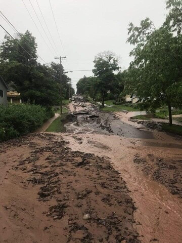 PHOTOS: Flash flooding washes out roads in northern Michigan