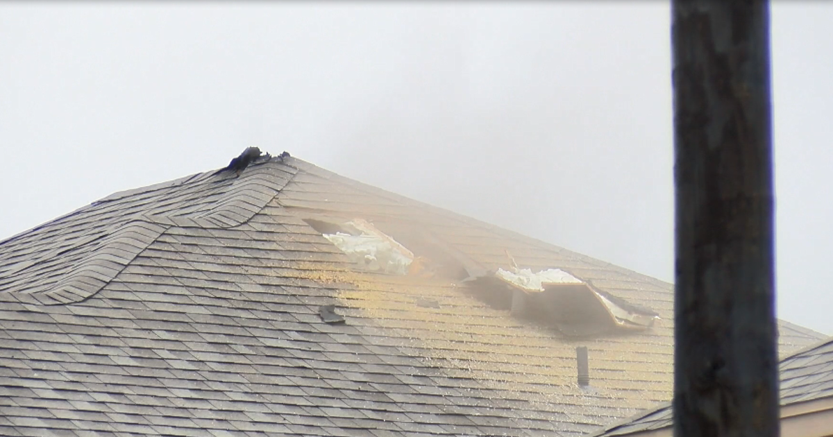 Lightning strike lights attic on fire
