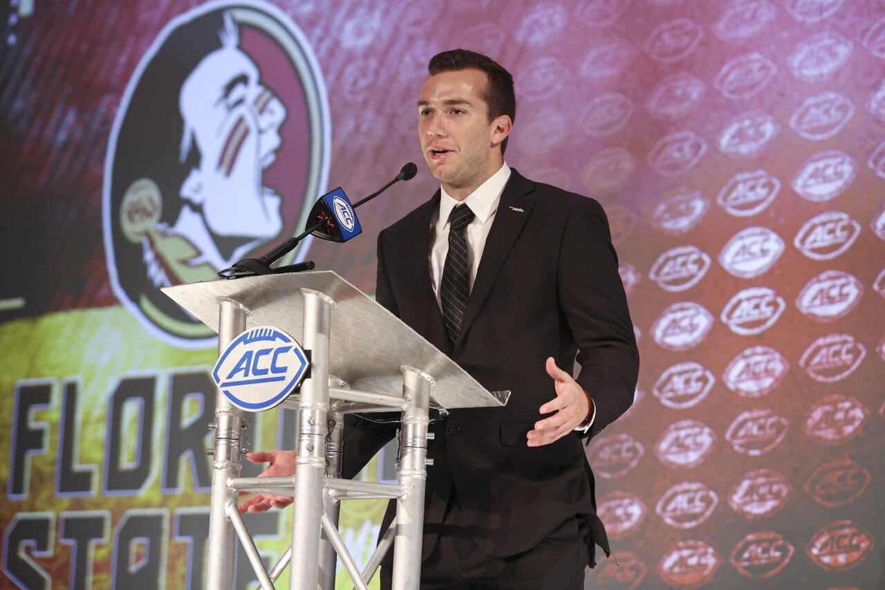 Florida State Seminoles QB McKenzie Milton at 2021 ACC media day